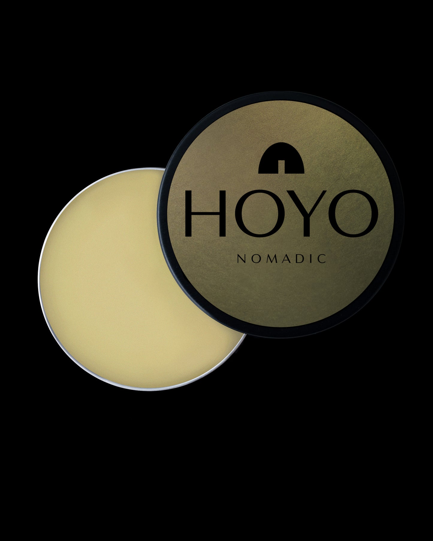 HOYONOMADIC NOMAD LIP BALM -  OLIVE. Organic balm in sustainable tin with  ingredient inspired label
